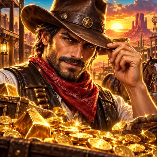 Bandit Bust wild-west card chase artwork