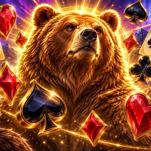 Almighty Bear Megaways card and animal symbol set
